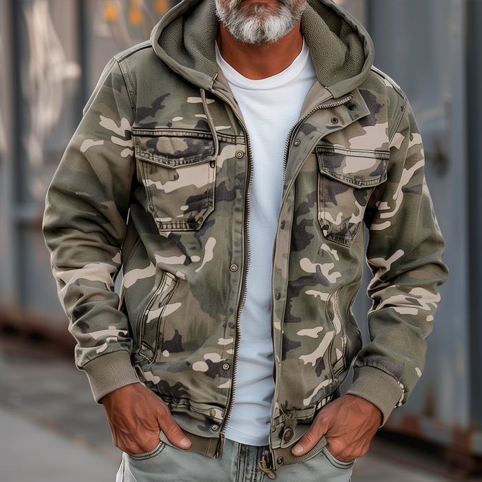 Sam – Camo jas in katoenmix