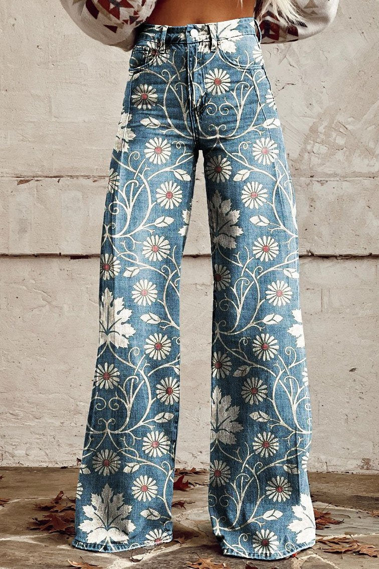 MARGHERITA | Elegante Boho-broek met bloemenpatroon
