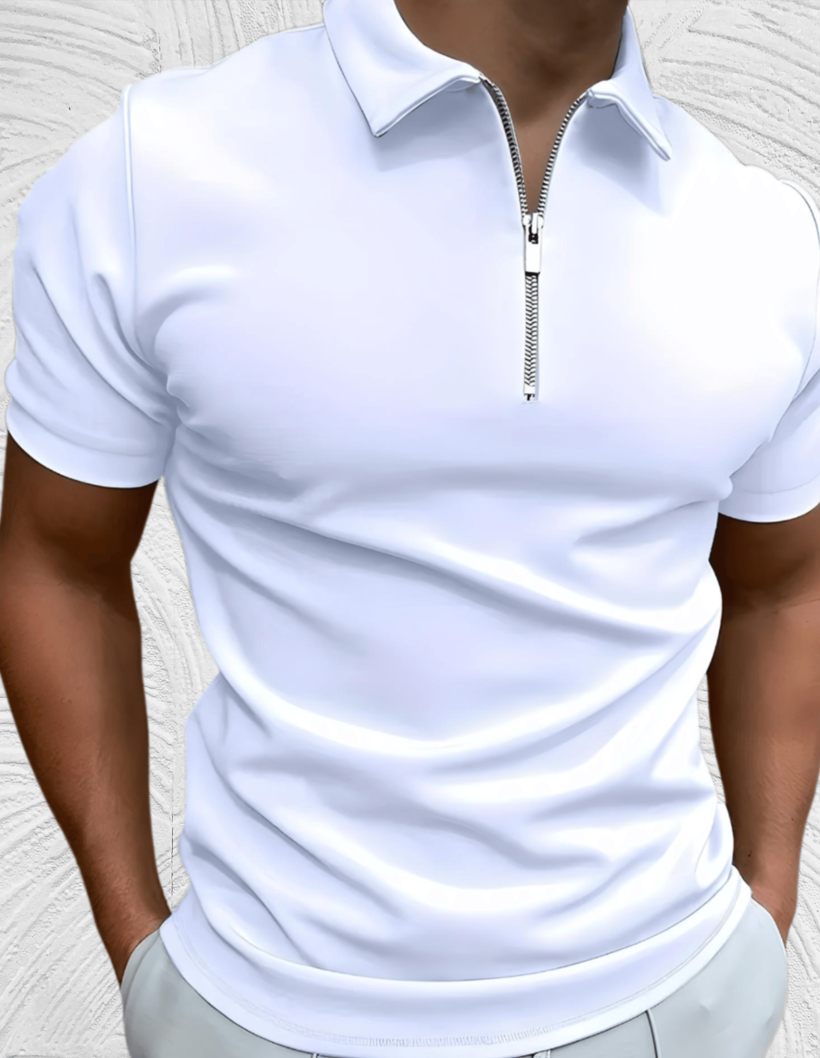 Mooi passend poloshirt voor heren met ritssluiting