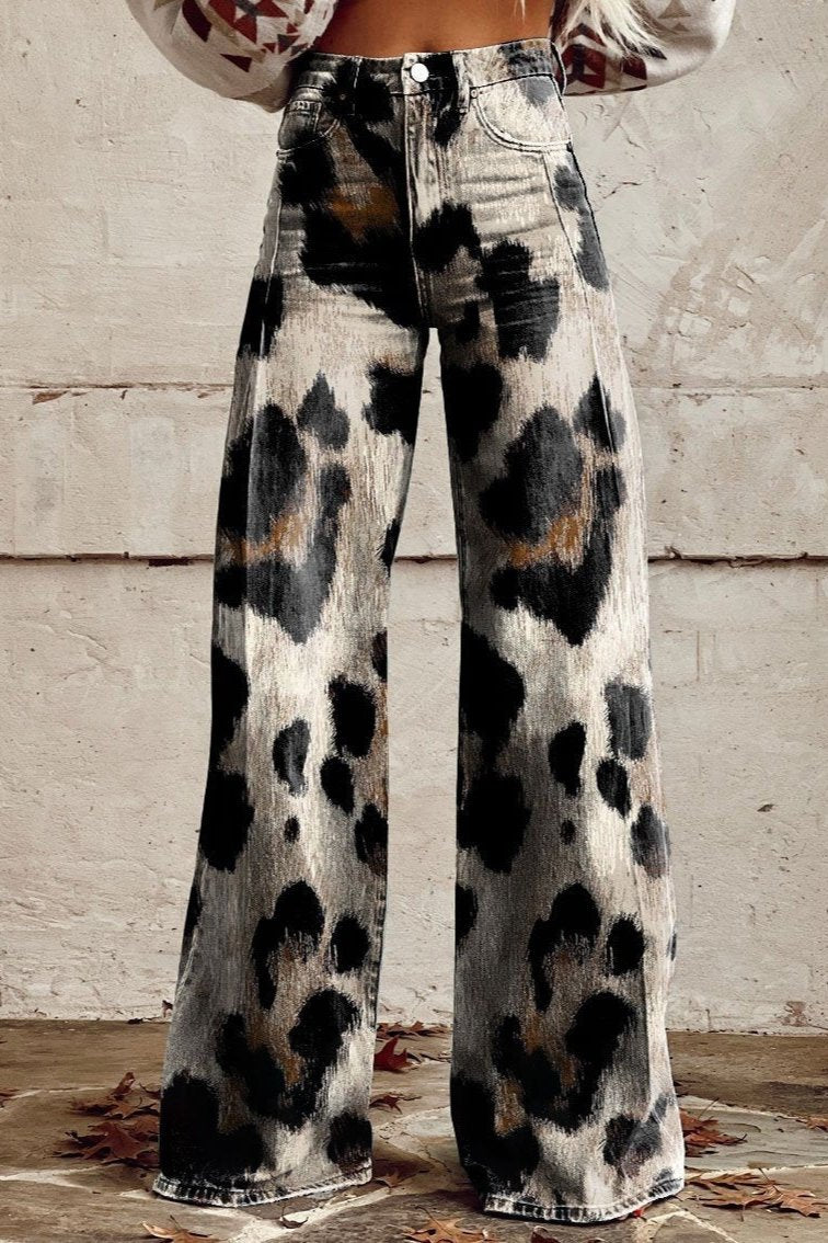 CHEETAH | Boho Vintage Chic Print Broek