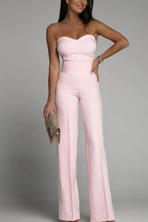 Noé | Elegant Strapless Jumpsuit – Minimalistisch Chic met Flair