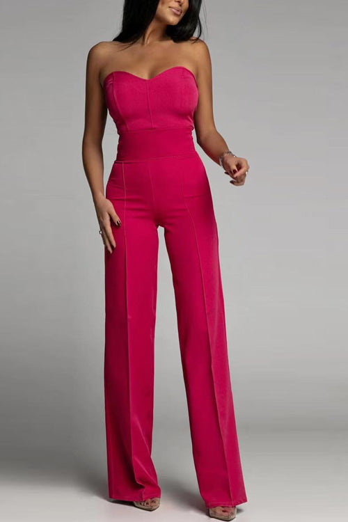 Noé | Elegant Strapless Jumpsuit – Minimalistisch Chic met Flair