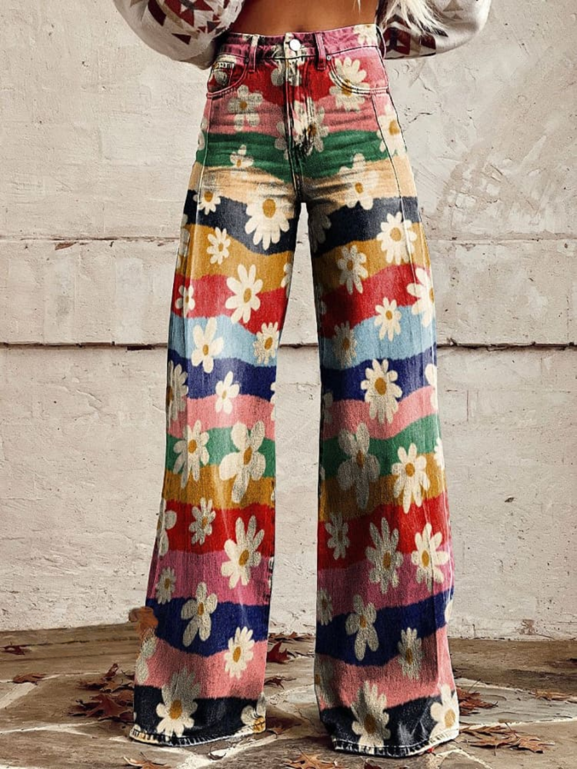 LÉON | Elegante en comfortabele bloemen retro broek