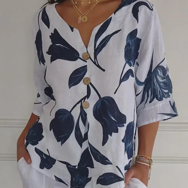 Blouse met Bloemenpatroon voor Dames