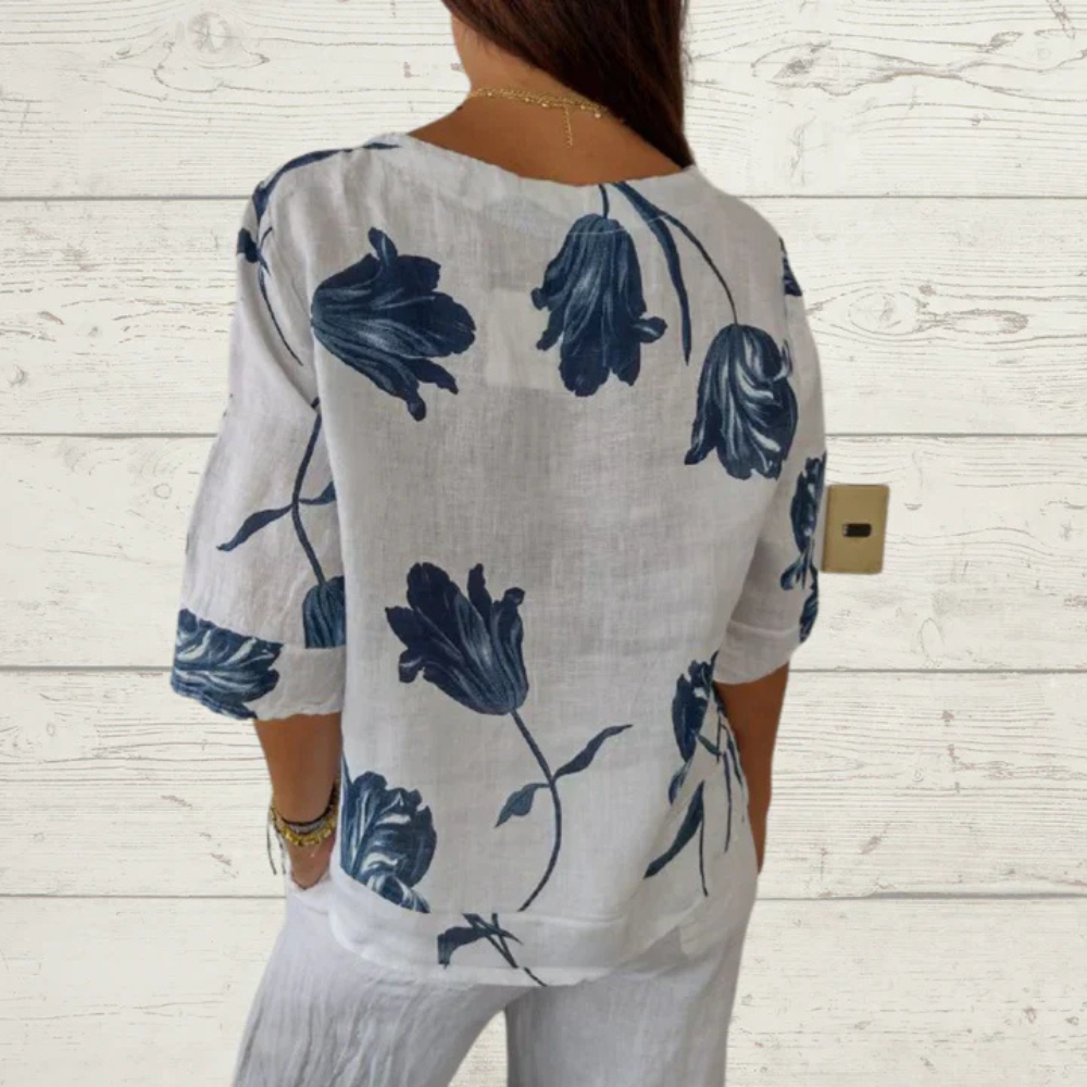 Blouse met Bloemenpatroon voor Dames