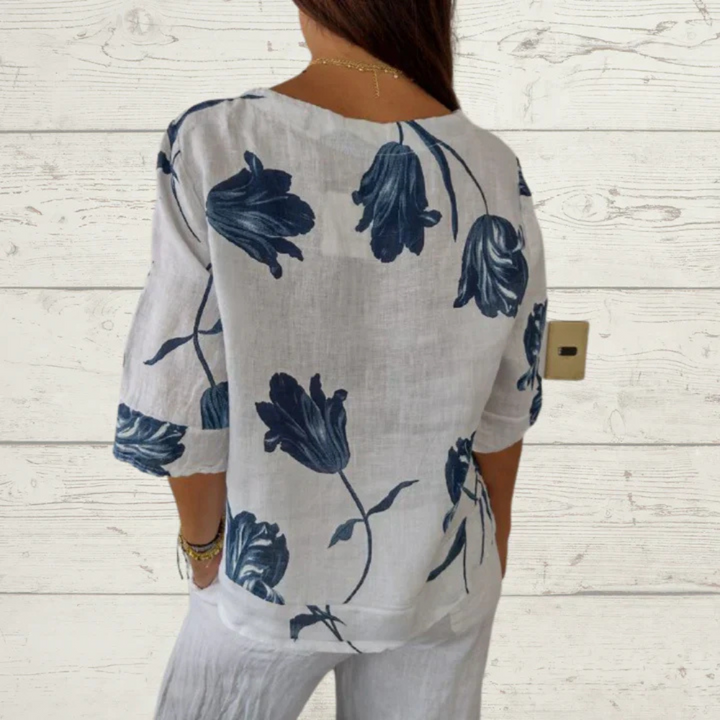 Blouse met Bloemenpatroon voor Dames