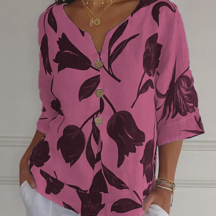 Blouse met Bloemenpatroon voor Dames
