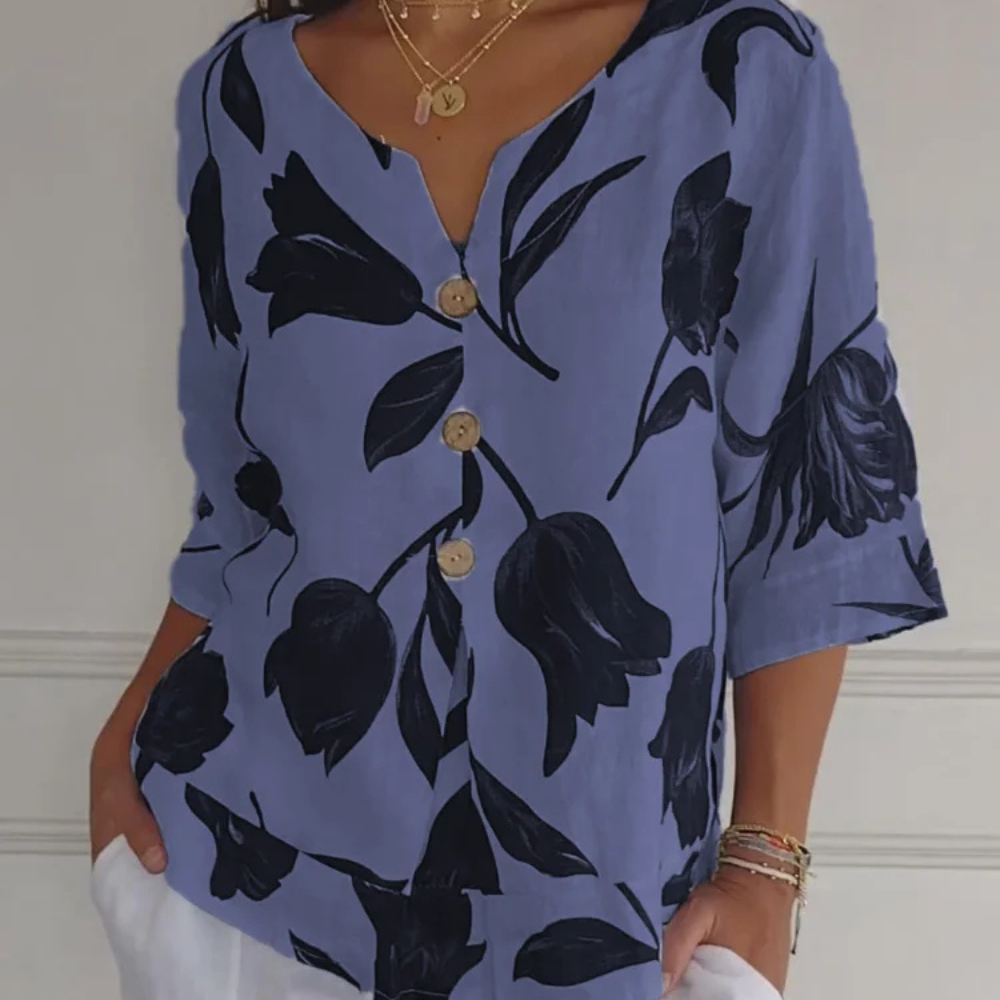 Blouse met Bloemenpatroon voor Dames