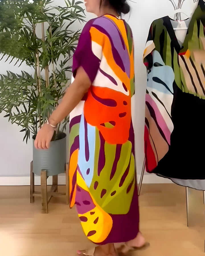 Rosaline™ - Gekleurde casual jurk