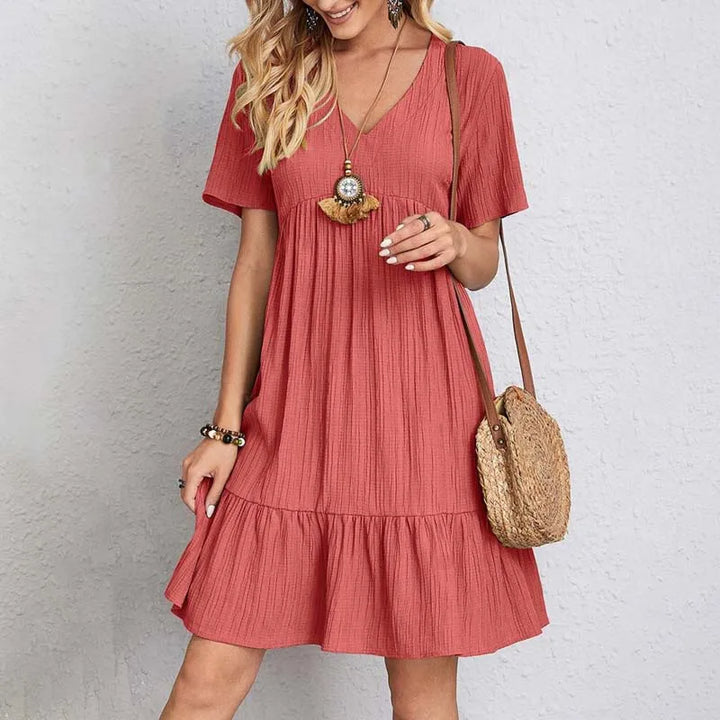 Sophie - Casual V-hals Mini Jurk