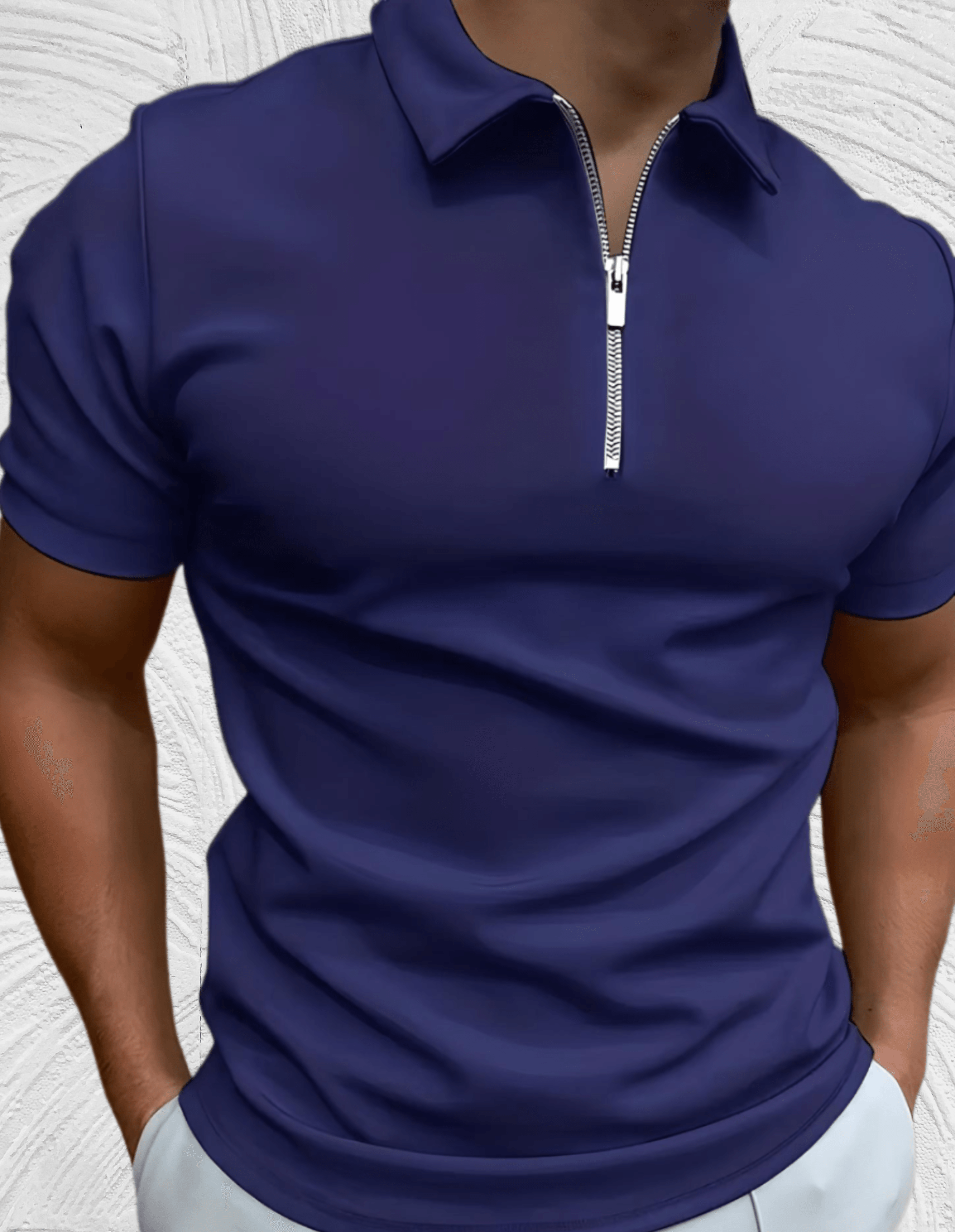 Mooi passend poloshirt voor heren met ritssluiting