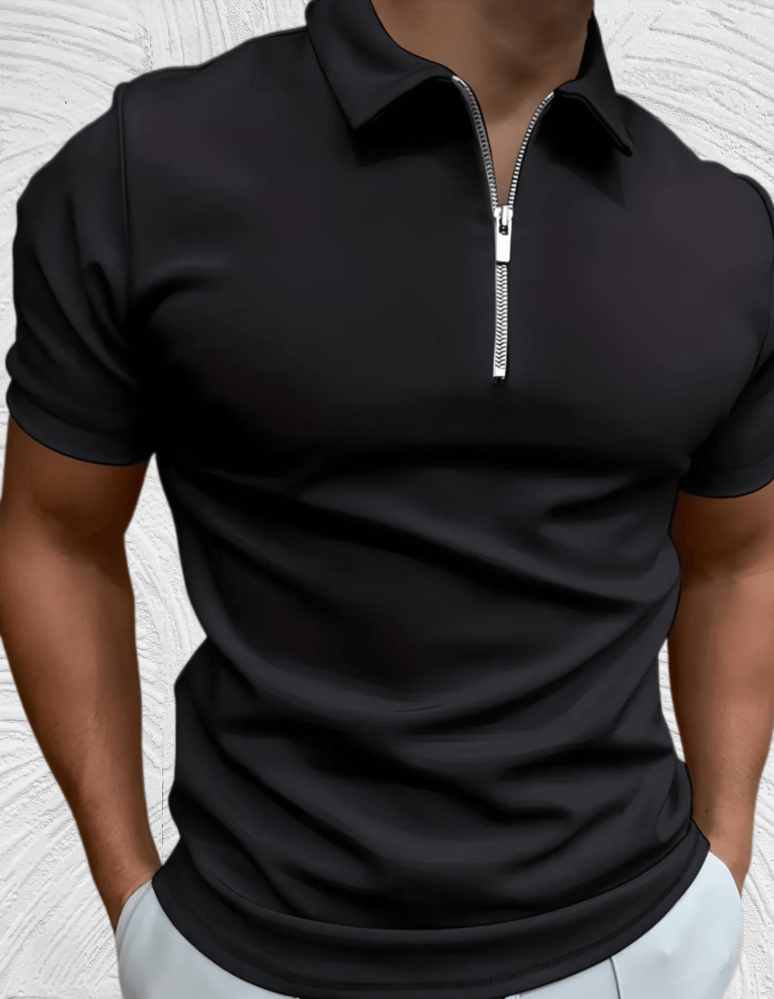 Mooi passend poloshirt voor heren met ritssluiting