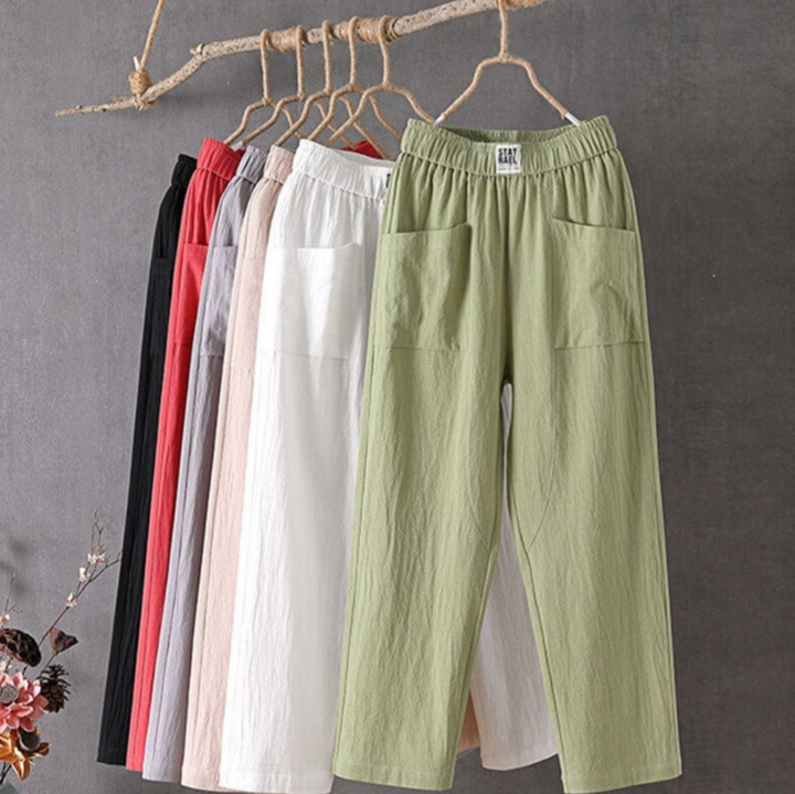 Broek met Elastische Tailleband voor Dames