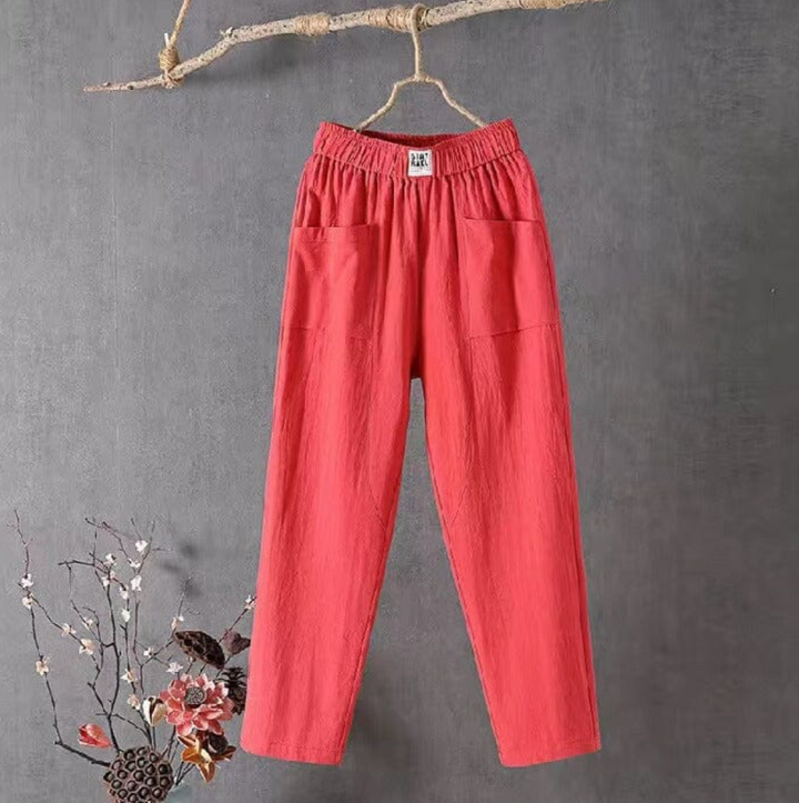 Broek met Elastische Tailleband voor Dames