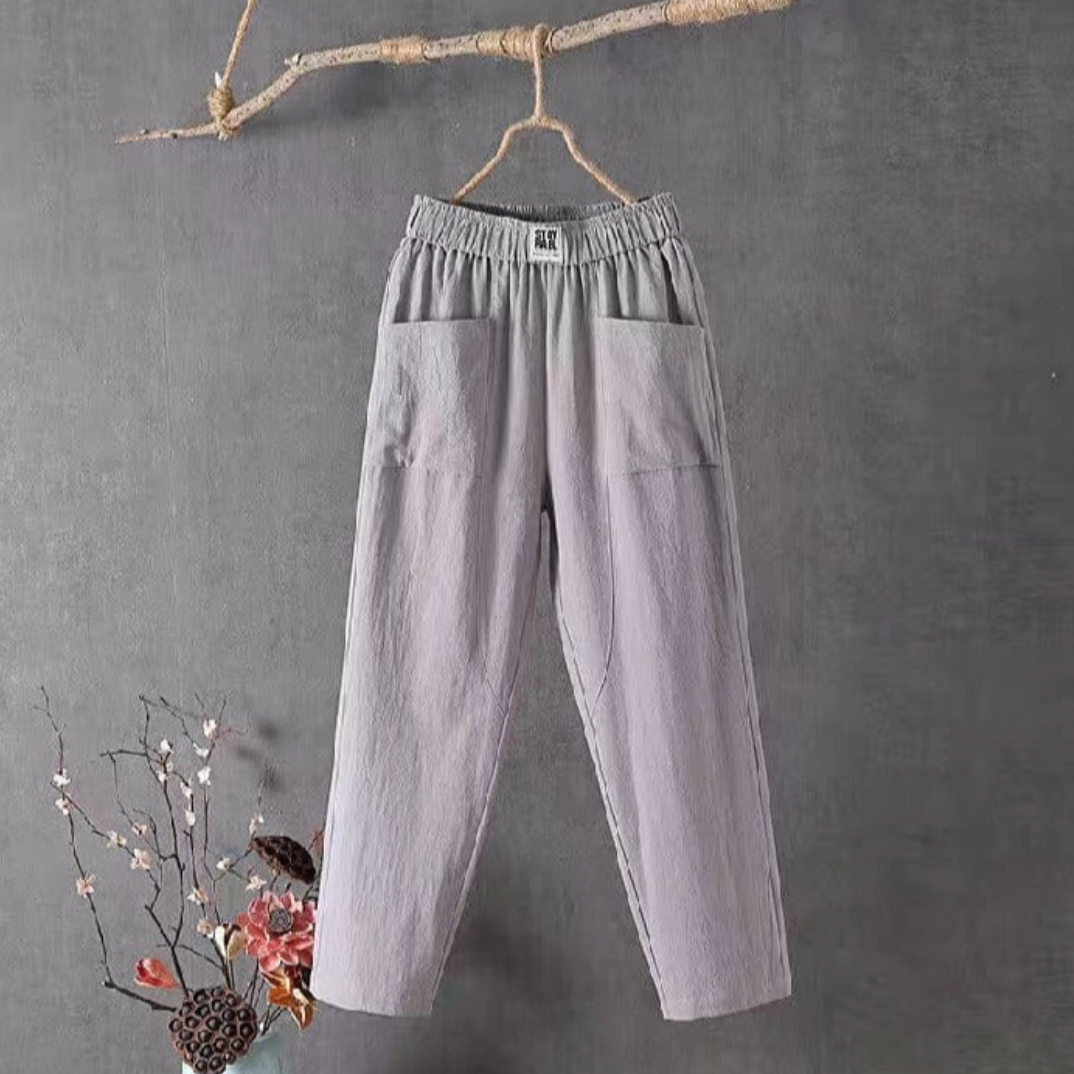 Broek met Elastische Tailleband voor Dames