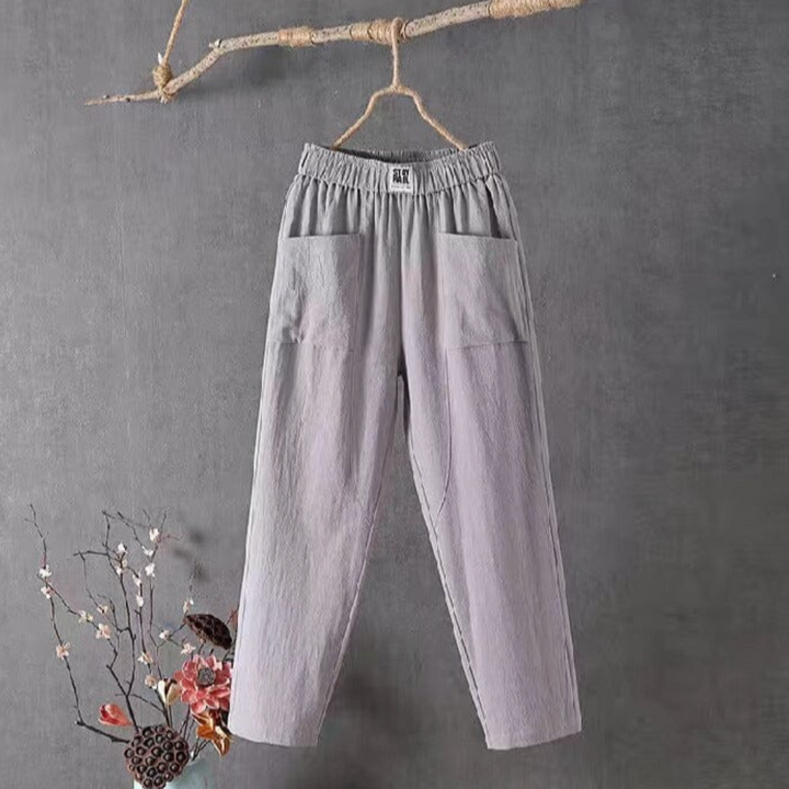 Broek met Elastische Tailleband voor Dames