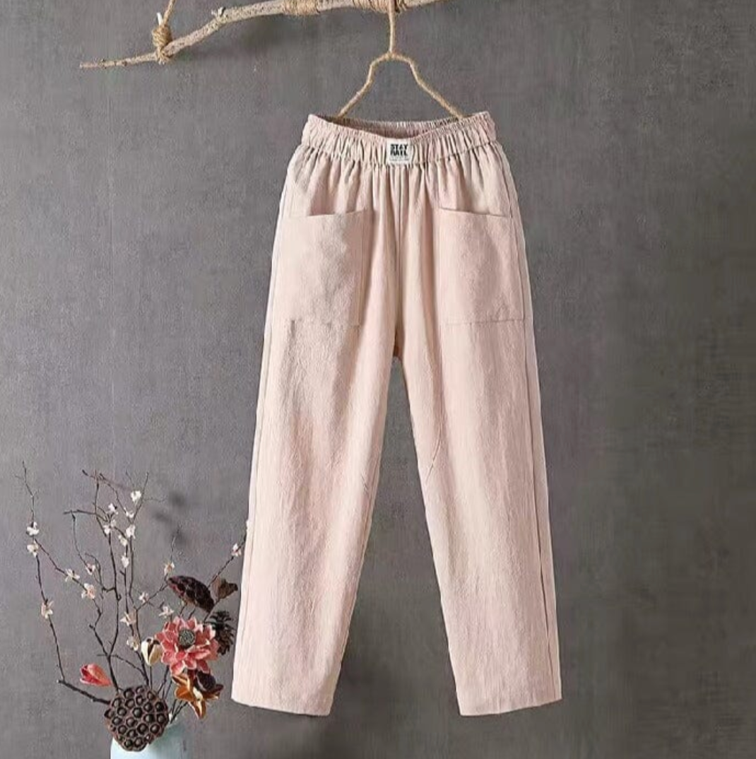 Broek met Elastische Tailleband voor Dames