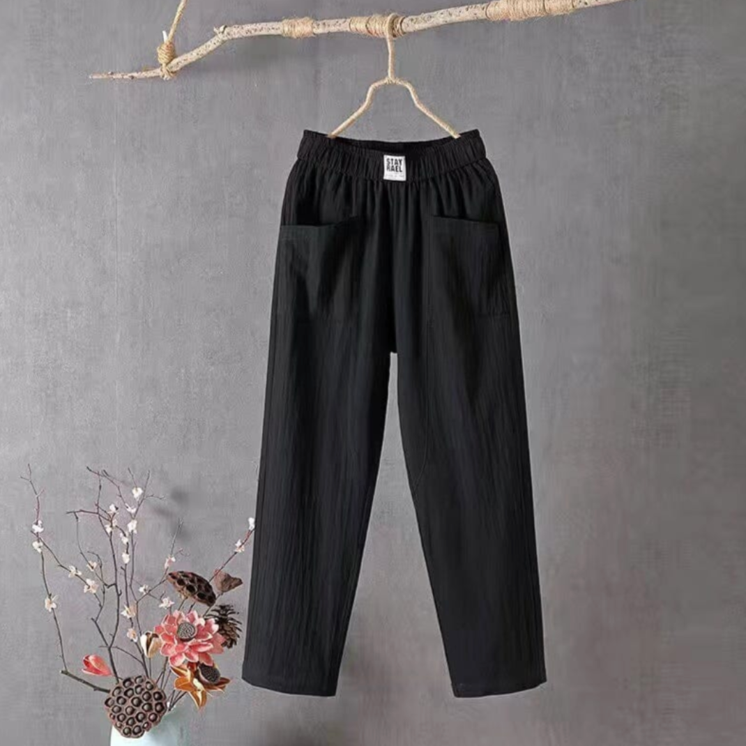 Broek met Elastische Tailleband voor Dames