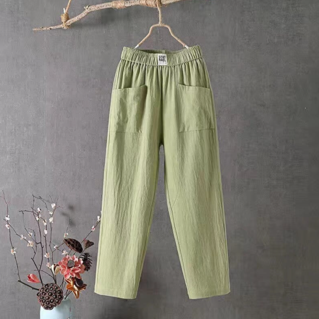 Broek met Elastische Tailleband voor Dames