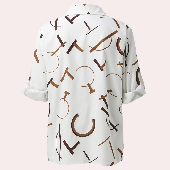 Alexandra™ Dames Blouse met Grafische Letters