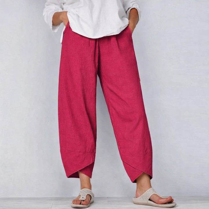 Abigail | Dames Wijde Pijpen Casual Cropped Broek