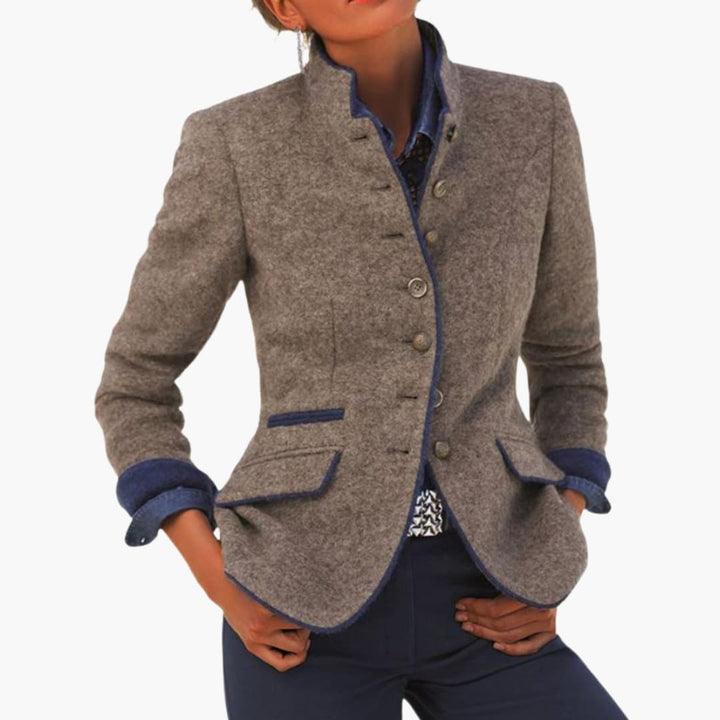 Dames Blazer met Reverskraag  Knop Front Stijl