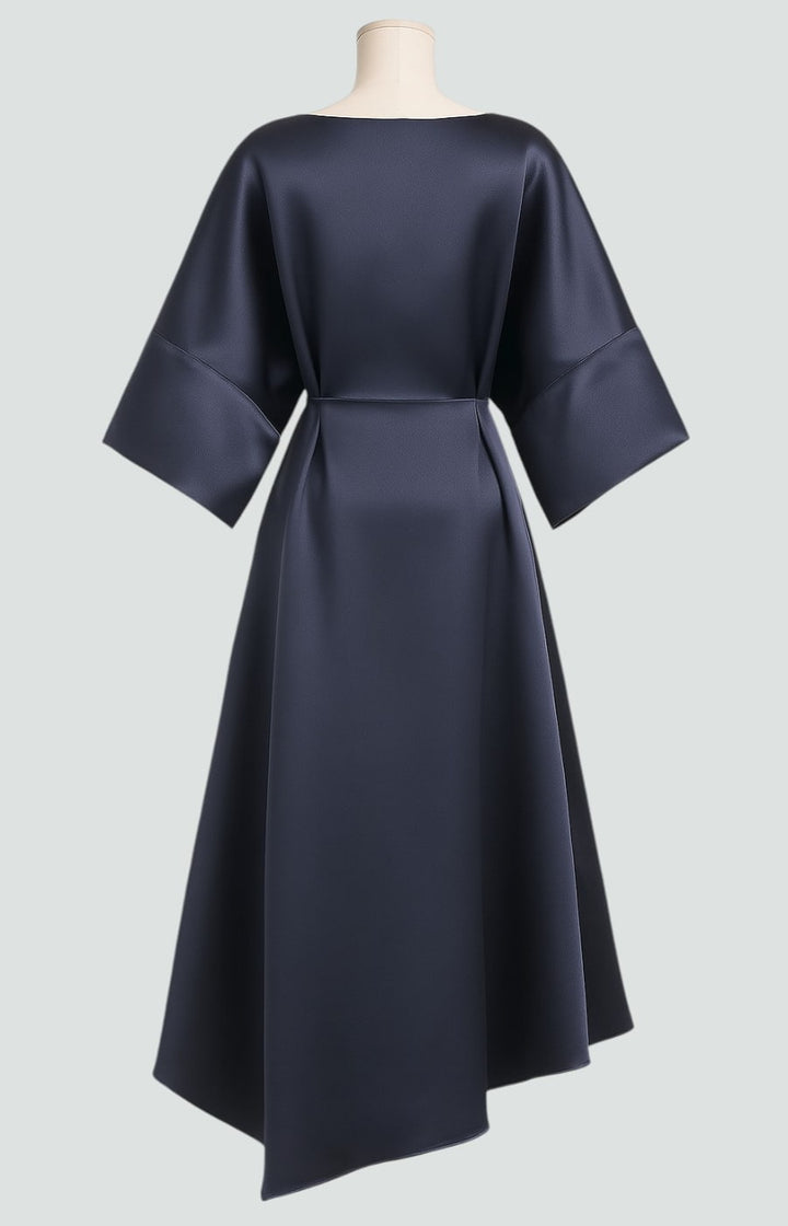 Riley | Dames Elegante Gedrapeerde Broche Maxi Jurk
