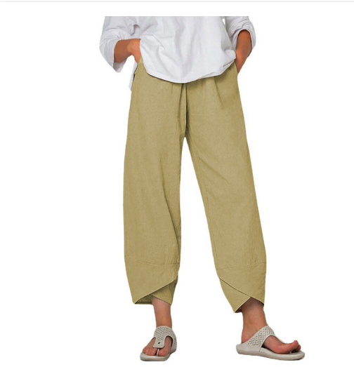 Dames Zomer Broek met Asymmetrische Zoom