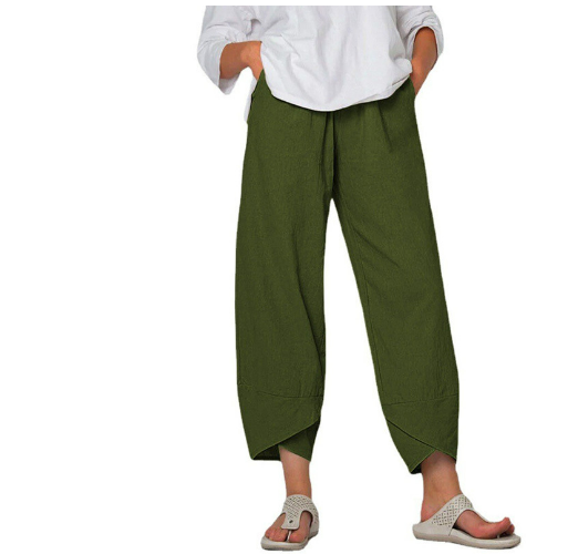 Dames Zomer Broek met Asymmetrische Zoom