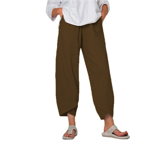 Dames Zomer Broek met Asymmetrische Zoom