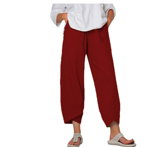 Dames Zomer Broek met Asymmetrische Zoom