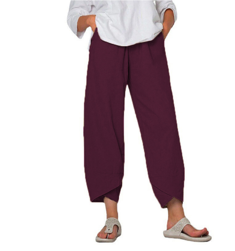 Dames Zomer Broek met Asymmetrische Zoom