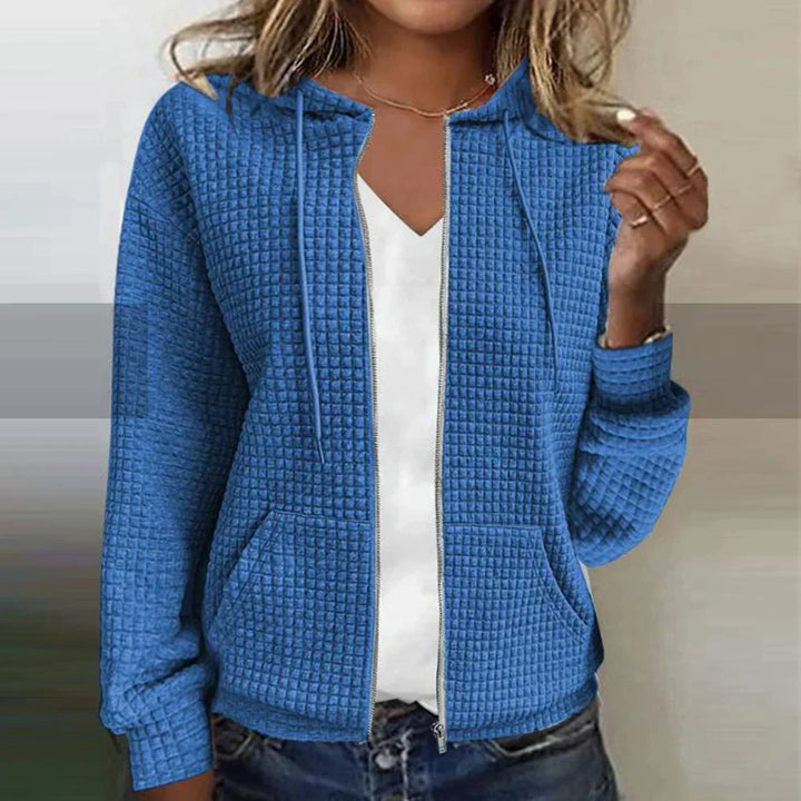 Capuchon Zip-Up Trui Met Zakken Voor Dames