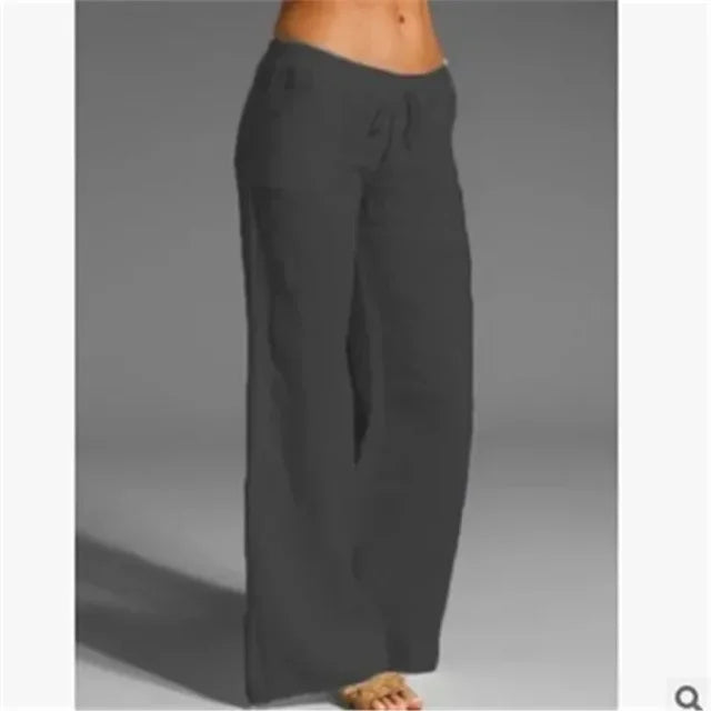 Wijde Linnen Broek voor Dames