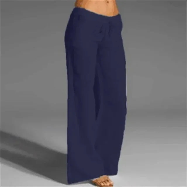 Wijde Linnen Broek voor Dames