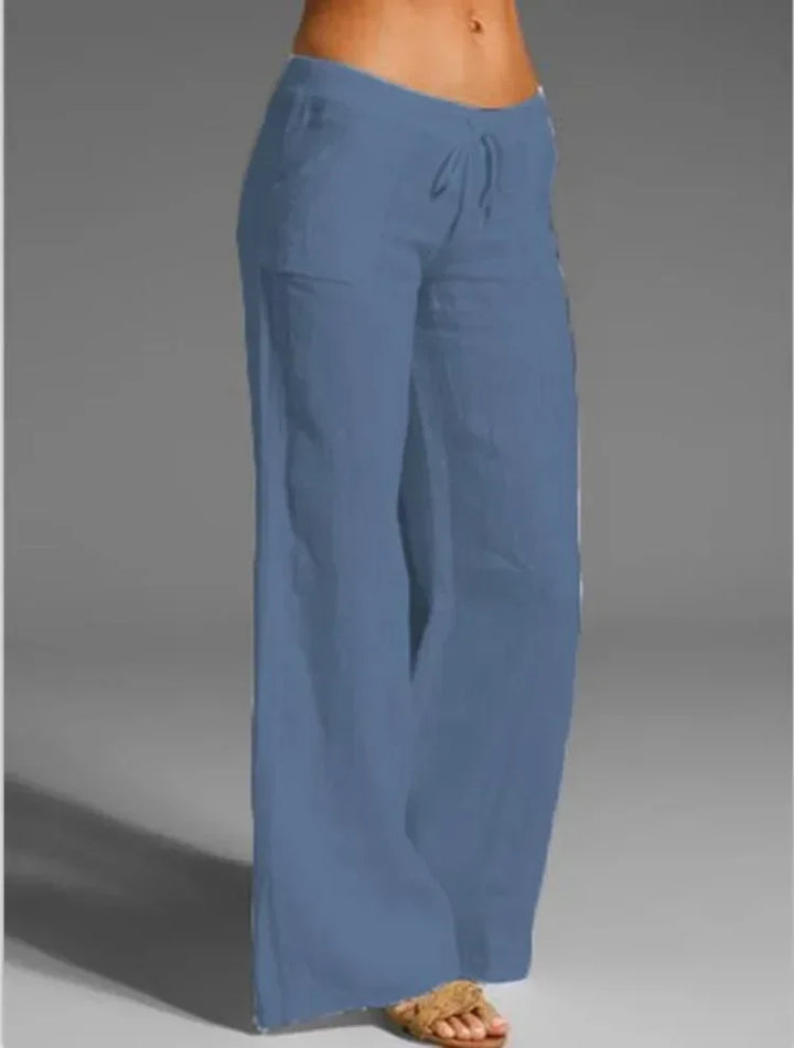 Wijde Linnen Broek voor Dames