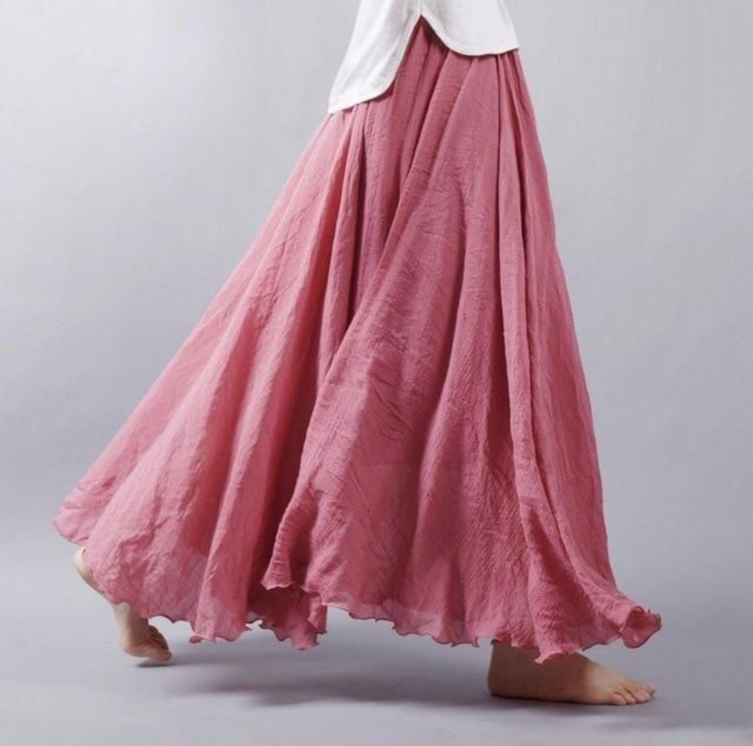 Dames Zomer Chiffon Lange Rok