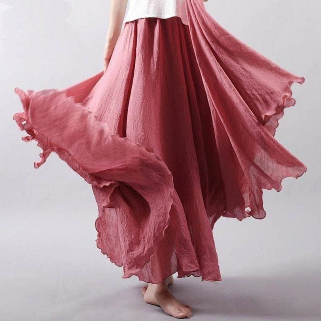 Dames Zomer Chiffon Lange Rok