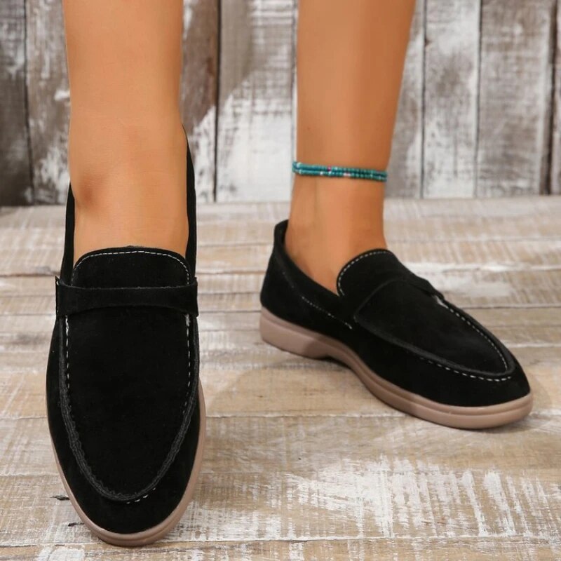 Catoo | Stijlvolle Loafers Dames - Suède met Verhoogde Hak
