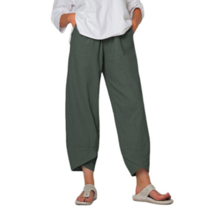 Dames Zomer Broek met Asymmetrische Zoom