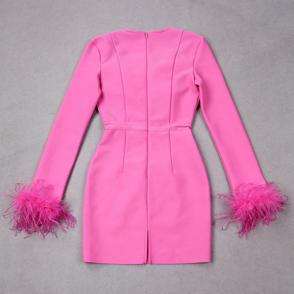 Sofia | Elegante Minikleid met Veerdetails