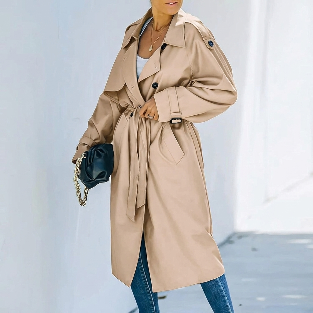 Premium Trenchcoat Lang Voor Dames - Nordfall