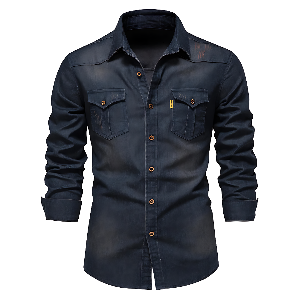 Menno | Smal denim overhemd